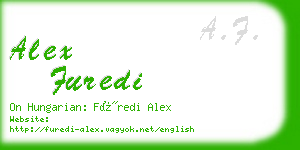 alex furedi business card